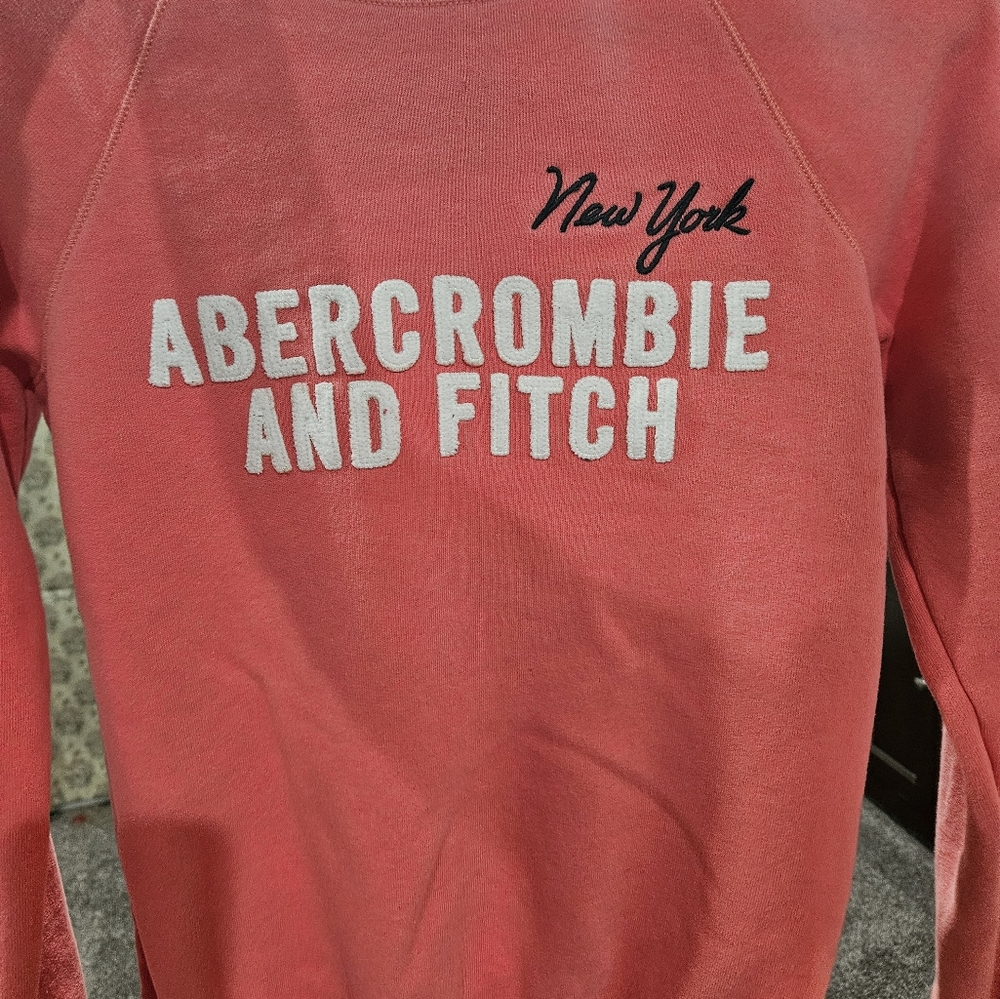 Abercrombie & Fitch Pink Crew Neck Sweatshirt Size XS - Picture 6 of 6